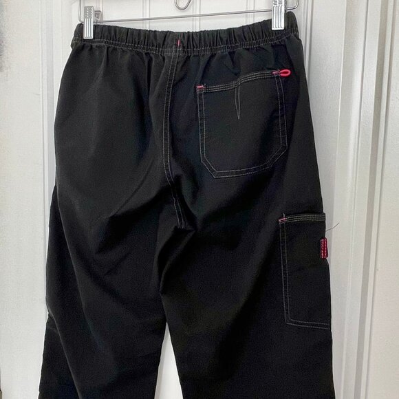 WonderWink WonderFLEX Faith Multi-Pocket Cargo Scrub Pant Black Size Small - Picture 6 of 8